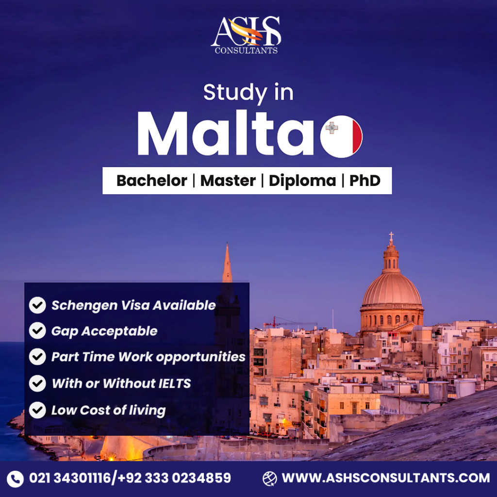 Study in Malta from Pakistan