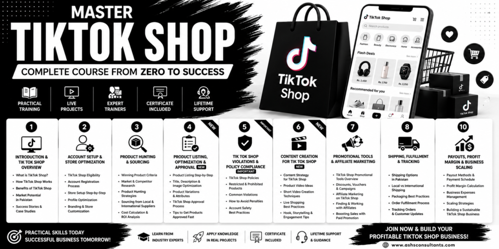 Best TikTok Shop Training Institute Karachi